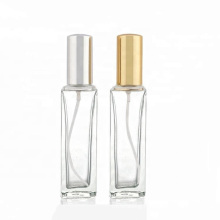 Wholesale Luxury 15ml Clear Perfume Glass Bottle Empty Square Shaped Crystal Spray Perfume Bottle with Gold Mist Sprayer Pump